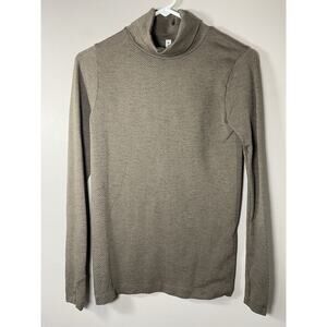 Athleta Turtleneck Women's XSMALL Brown Ribbed Long Sleeve Base Layer Thumbcuffs